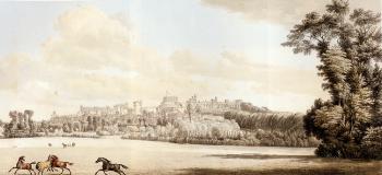 Paul Sandby : View Of Windsor Castle And Part Of The Town From The Spital Hill
